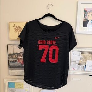 Nike Women's Black and Red Ohio State Jersey